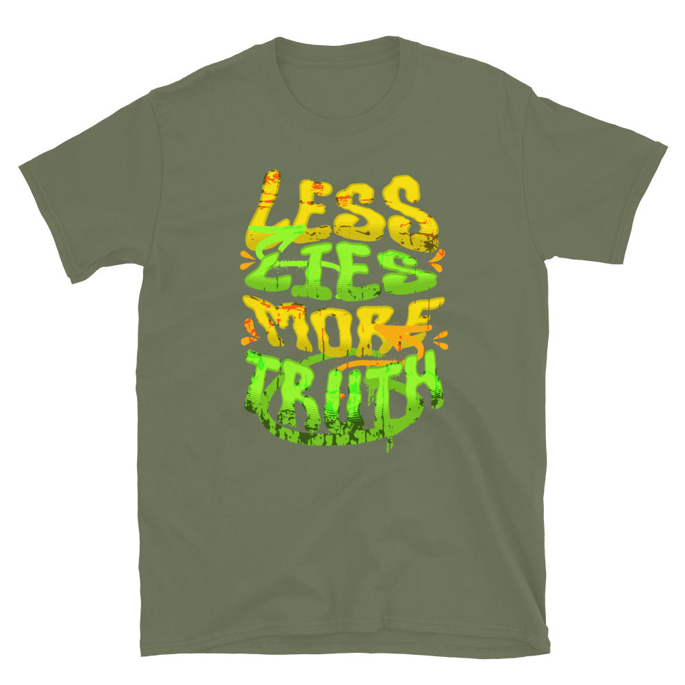 Less Lies More Truth TShirt - Military Green Color - https://ascensionemporium.net